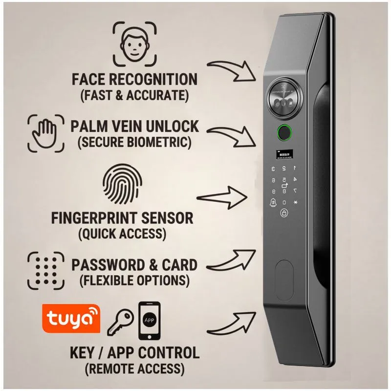 Multilingual Facial Recognitio - Smart Home Door Lock 评论和价格