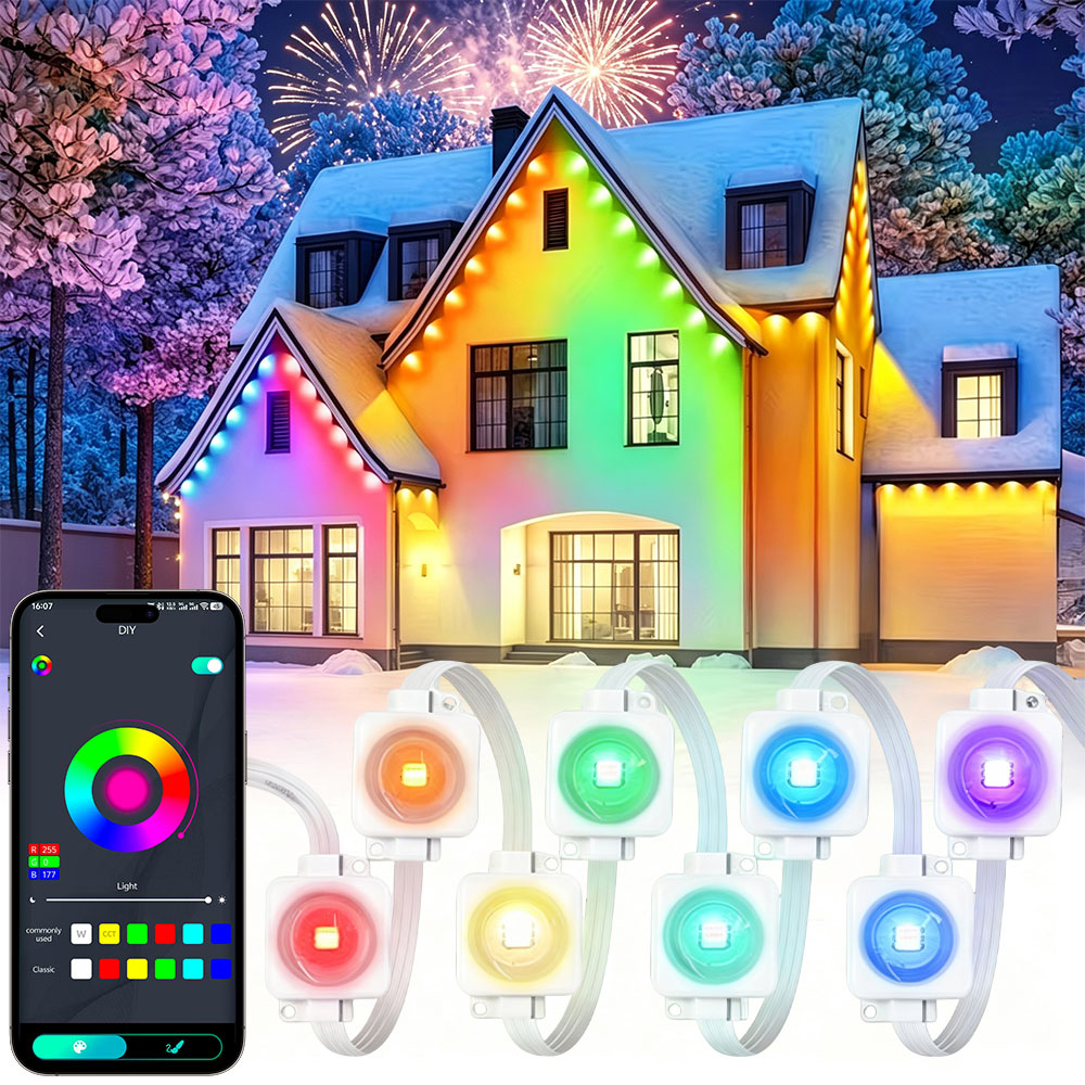 150FT 90LED Smart RGBIC Perman - Smart Home Yellow 评论和价格